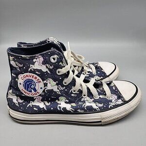 Converse Chuck Taylor All Star Unicorn Shoes Sneakers Juniors Size 3 Navy Blue